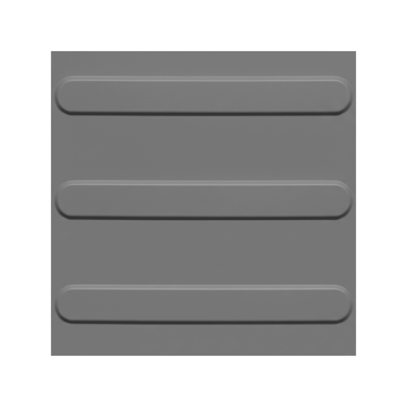 Piso Tátil 25x25cm Direcional Cinza Kapazi