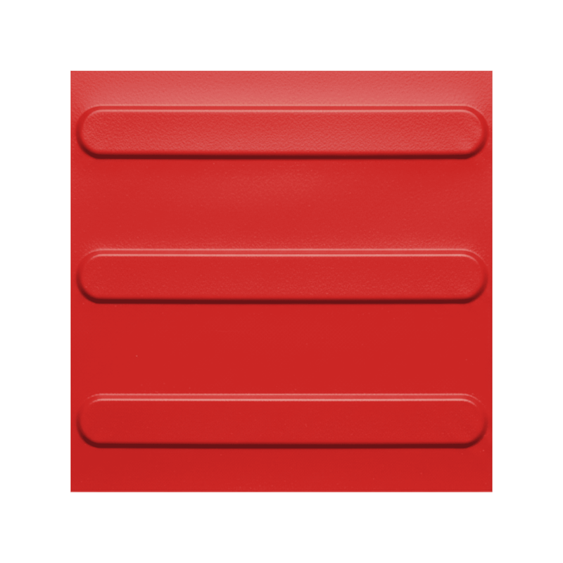 Piso Tátil 25x25cm Direcional Vermelho Kapazi