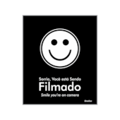 Placa 15x18cm Sorria Você está Sendo Filmado Sinalize