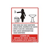 Placa 15x20 Procedimento Sanitário Femenino Sinalize 