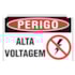 Placa 45x45 Perigo Alta Voltagem 