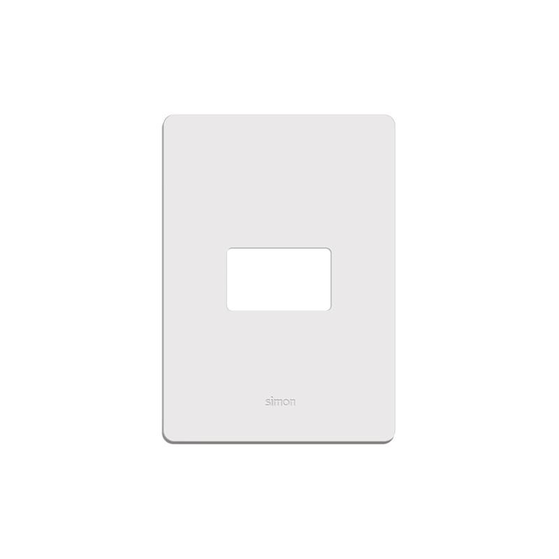 Placa 4X2 1 Posto com Suporte Branca Simon