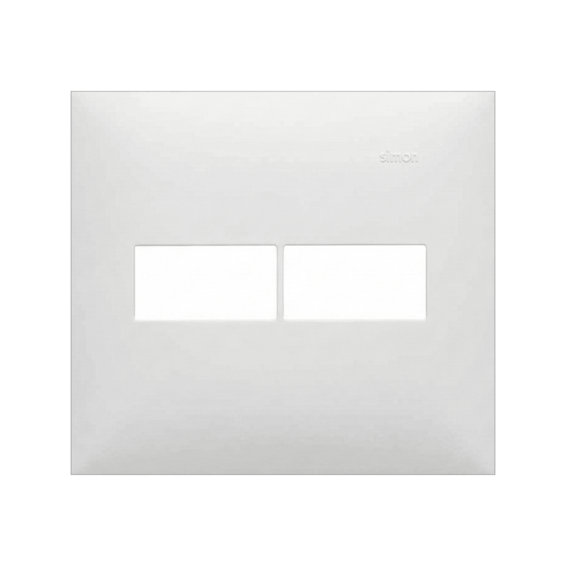 Placa 4x4 2 Postos Branco Fosco 35 Simon