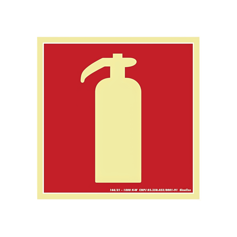 Placa Extintor de Incêndio 30x15cm Sinalize 