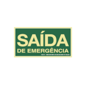 Placa Fotoluminescente 15x30cm Saída de Emergência Sinalize 