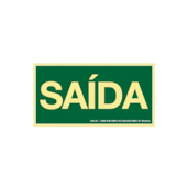 Placa Fotoluminescente 15x30cm Saída Sinalize