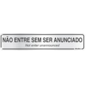 Placa Não Entre Sem Ser Anunciado Sinalize  Placa Não Entre Sem Ser Anunciado Sinalize