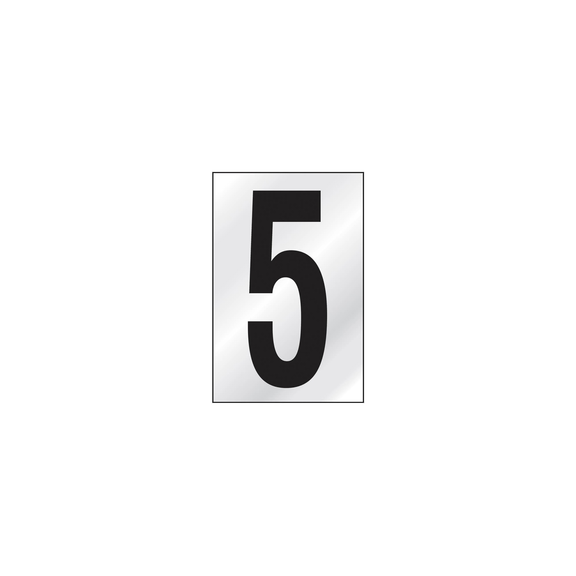 Placa Numeral 5 2 5x5cm Sinalize Apotiguar