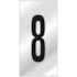 Placa Numeral 8 2,5x5cm Sinalize