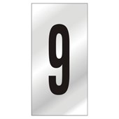 Placa Numeral 9 2,5x5cm Sinalize