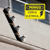 Placa Perigo Cerca Elétrica 15x20cm Sinalize 