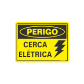 Placa Perigo Cerca Elétrica 15x20cm Sinalize 