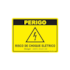 Placa Perigo Risco Choque 15x20cm Sinalize 