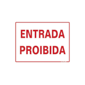 Placa Poliestireno 15x20cm Entrada Proibida Sinalize