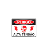 Placa Poliestireno 15x20cm Perigo Alta Tensão Sinalize