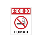 Placa Poliestireno 15x20cm Proibido Fumar Sinalize