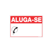 Placa Poliestireno 20x30cm Aluga-se Sinalize 