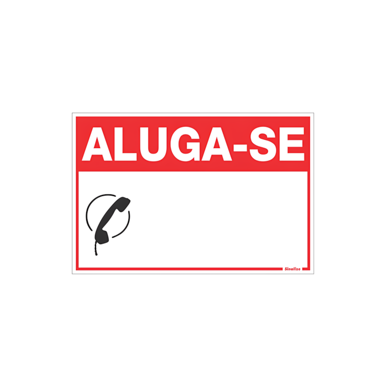 Placa Poliestireno 20x30cm Aluga-se Sinalize 