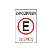 Placa Poliestireno 20x30cm Estacionamento para Clientes Sinalize 