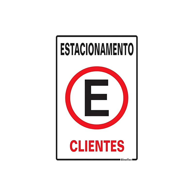 Placa Poliestireno 20x30cm Estacionamento para Clientes Sinalize 