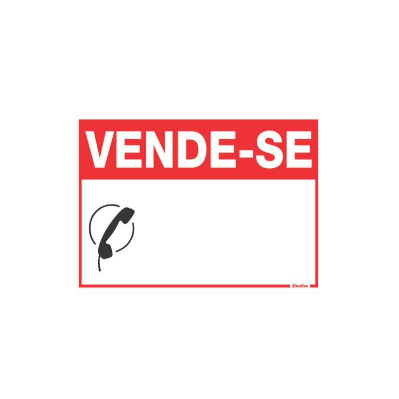 Placa Poliestireno 20x30cm Vende-se Sinalize 