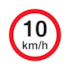 Placa Poliestireno 45cm Velocidade Máxima 10km/H Sinalize