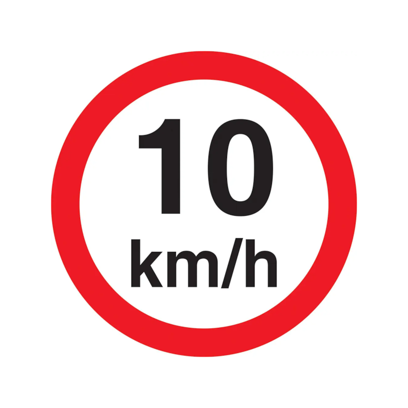 Placa Poliestireno 45cm Velocidade Máxima 10km/H Sinalize