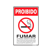 Placa Proibido Fumar Lei 20x30cm Sinalize