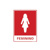 Placa Sanitário Feminino 15x20cm Sinalize 
