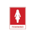 Placa Sanitário Feminino 15x20cm Sinalize 