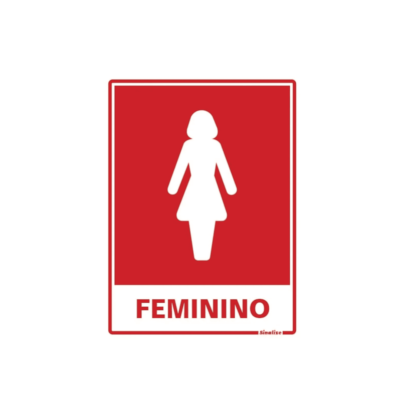Placa Sanitário Feminino 15x20cm Sinalize 