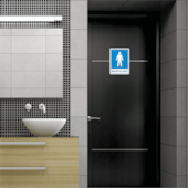 Placa Sanitário Masculino 15x20cm Sinalize 