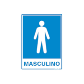 Placa Sanitário Masculino 15x20cm Sinalize 
