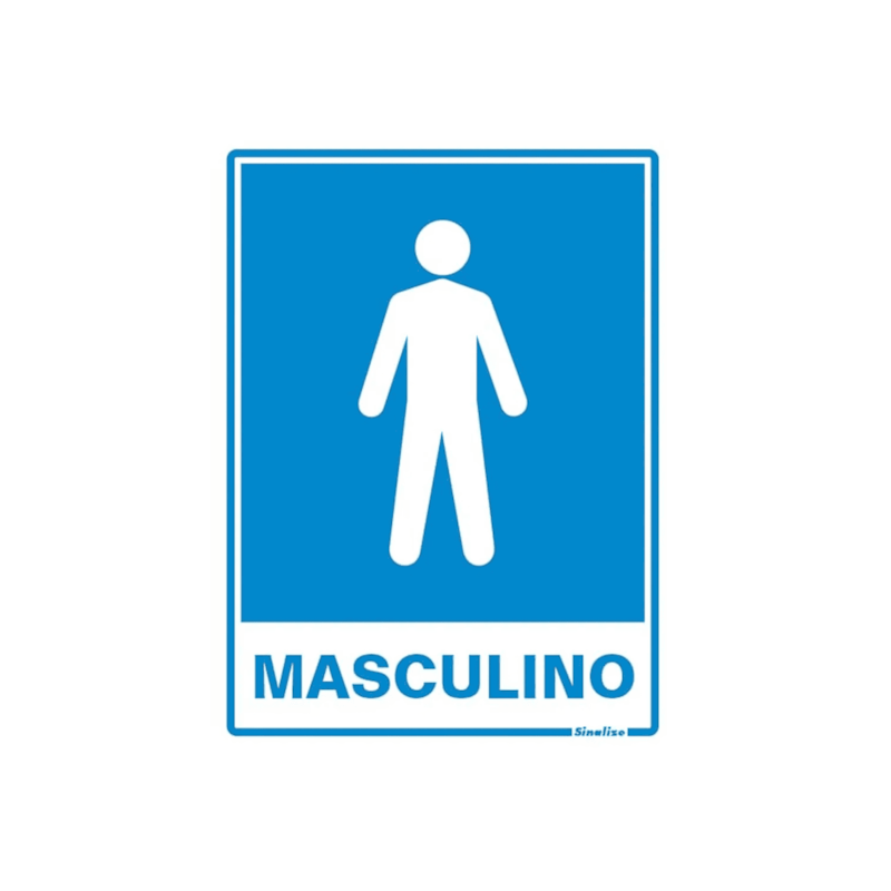 Placa Sanitário Masculino 15x20cm Sinalize 