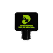 Placa Sinalizadora para Cone Uso de Máscara Bralimpia Placa Sinalizadora para Cone Uso de Máscara Bralimpia