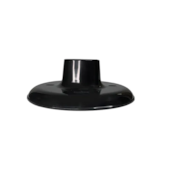 Plafon com Receptor Bocal Porcelana 100W Preto Ilumi