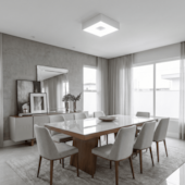 Plafon LED Waffle 4xE27 Branco Taschibra