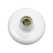 Plafon Soquete de Porcelana Branco Extraluz