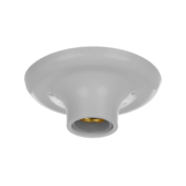 Plafonier Soquete de Porcelana Branco Extraluz