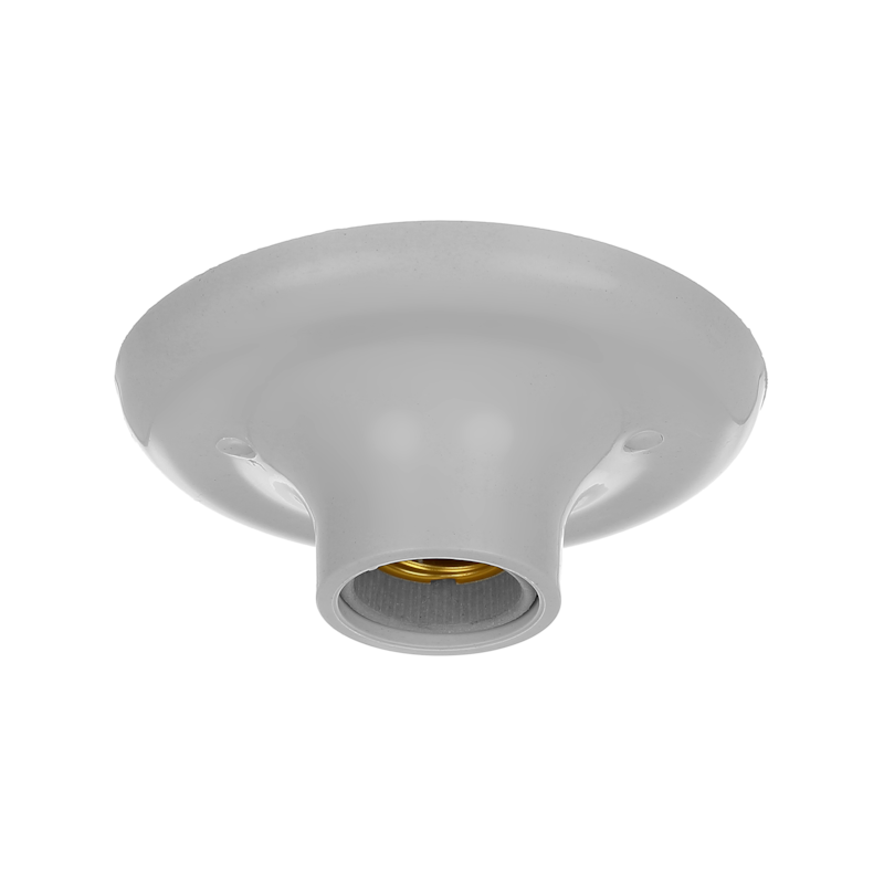 Plafonier Soquete de Porcelana Branco Extraluz