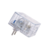 Plug Protetor de Surto 3 Tomadas 2P+T Transparente Clamper