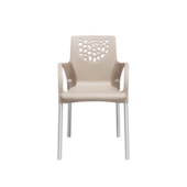 Poltrona Deluxe Bege Natural Forte Plástico
