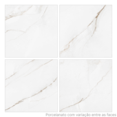 Porcelanato 70X70cm Tipo A Branco Parana Acetinado Elizabeth - 2,45m²