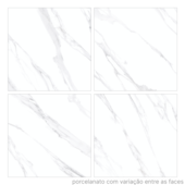 Porcelanato 90,5x90,5cm Bianco Carrara Polido Villagres - 1,64m²