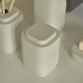 Porta Algodão Aura Bege Ou