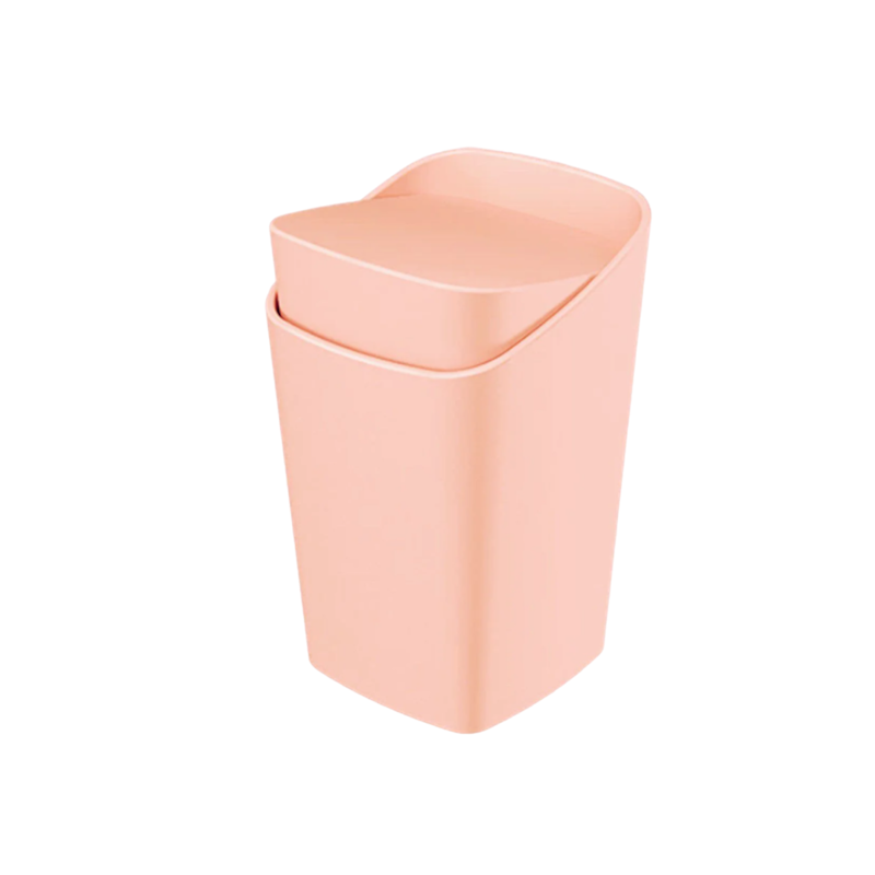 Porta Algodão Square Rosa Blush Brinox