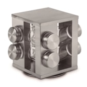 Porta Condimentos Giratório Inox 8 Peças AJ19184 Porta Condimentos Giratório Inox 8 Peças AJ19184
