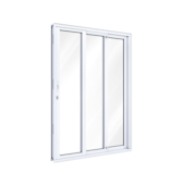 Porta de Correr Alumínio 2 Folhas Móveis 215x150cm Esquerda 9004.1 Lucasa