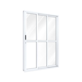 Porta de Correr Alumínio Lateral 3 Folhas 215x150 Direita Riobras Porta de Correr Alumínio Lateral 3 Folhas 215x150 Direita Riobras