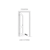 Porta de Giro 85x215cm com Vidro Esquerda Lucasa